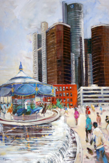 Detroit RiverWalk Carousel  - Michel Beaudoin (2019-06-20) - Galerie Richelieu