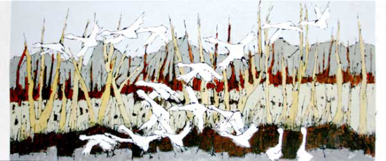 Oies en cours de route* - Louis Hughes (2013-01-09) - Galerie Richelieu