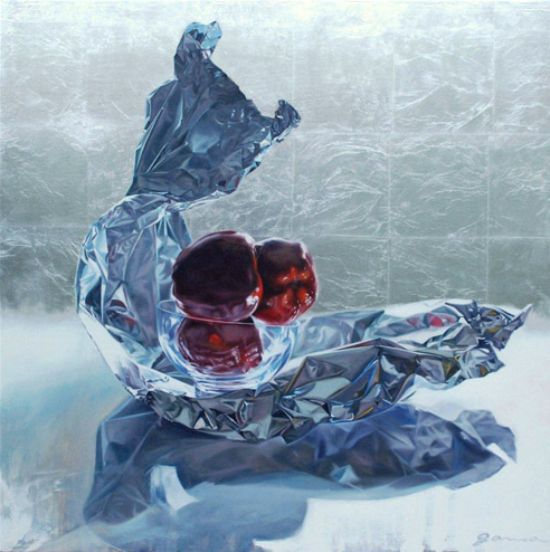 Délicieuses rouges et drapé métallique - Guy-Anne Massicotte (2014-05-01) - Galerie Richelieu