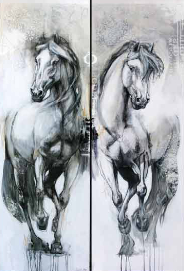 Atos et Artemis diptyque  - Léa Rivière (2019-10-01) - Galerie Richelieu