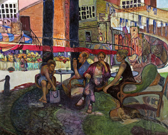 Répit au marché - Daniel Sarazin (2020-08-21) - Galerie Richelieu
