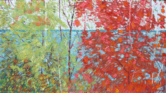 Composition avec fleuve révélé  - Bertrand Tremblay (2016-05-18) - Galerie Richelieu