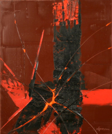 A- Feu de joie * - Marcel Favreau (1921-2020) (2014-04-09) - Galerie Richelieu