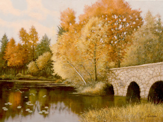 Petit pont St-Bruno - Marcel Favreau (1921-2020) (2013-11-15) - Galerie Richelieu