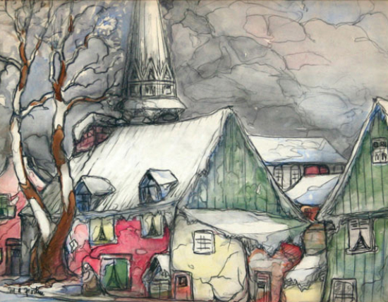 Vieux Montréal 1940 - Marc Aurèle Fortin (1888-1970) (2017-12-06) - Galerie Richelieu