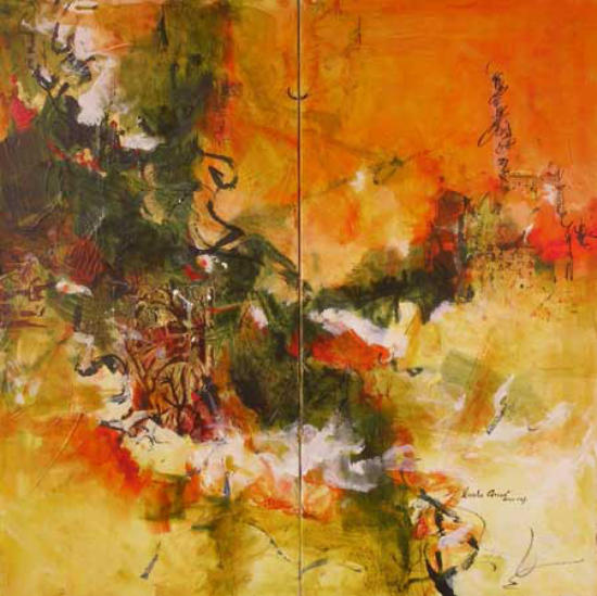La chevauchée (diptyque) - Nicole Grisé (2011-05-26) - Galerie Richelieu