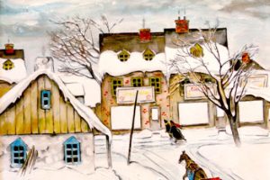 Carrefour scène d hiver - Normand Hudon (2014-12-02) - Galerie Richelieu