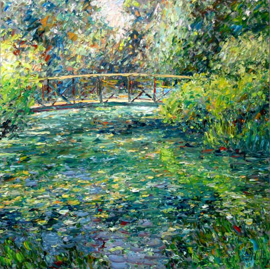 Pont au jardin d'eau - Raynald Leclerc (2013-06-30) - Galerie Richelieu