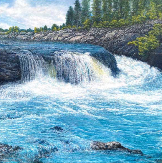 Chute de la rivière du bic - Marcel Mussely (2024-08-21) - Galerie Richelieu