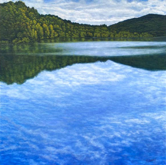 Réflexion Lac-en-coeur Mandeville - Marcel Mussely (2024-08-21) - Galerie Richelieu