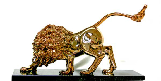 Lion OR - GOLD  24 K - Nicole Taillon (2012-10-10) - Galerie Richelieu