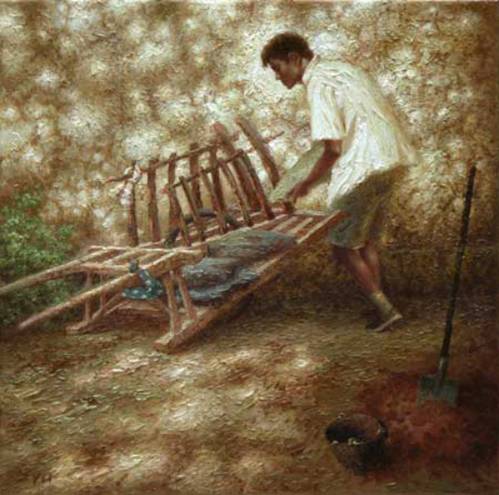 Pierres sur charette - Xiaoyang Yu (2012-01-10) - Galerie Richelieu