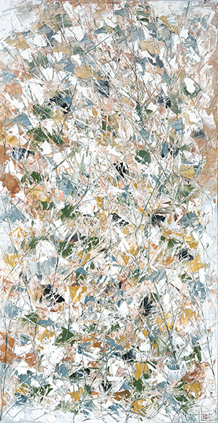 André Pleau Plein de vivacité 72x36 Galerie Richelieu