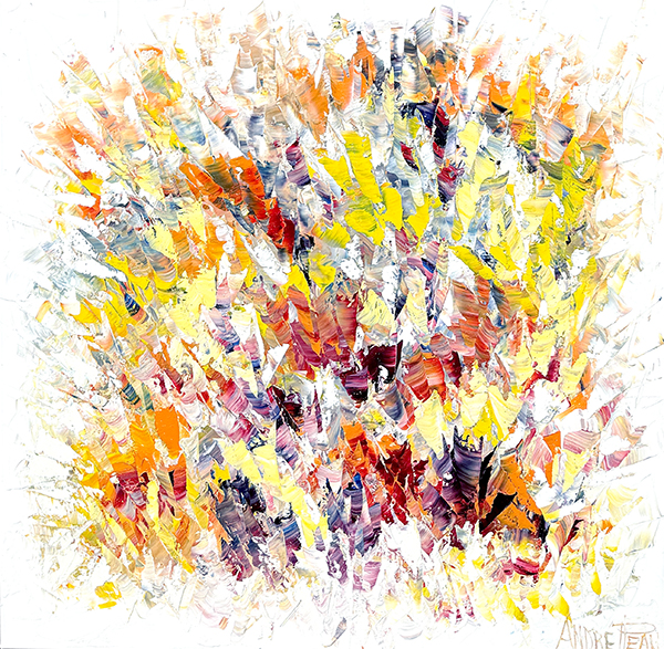André Pleau Plein de joie 40x40 Galerie Richelieu