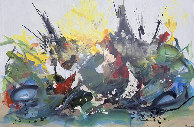 Carole St-germain Les riviere se rejoignent 48x72 Galerie Richelieu