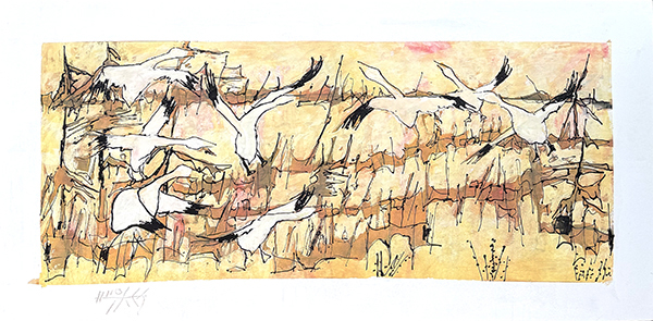 Louis hughes Les herbes de marée basses 30x60 Galerie D'art Richelieu