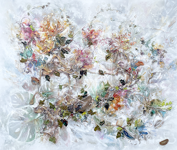Liliane Demers Fleurir Pleinement, 40 x 48 Galerie d'art Richelieu