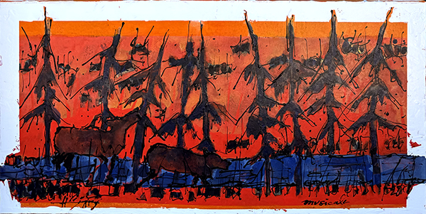 Louis Hughes Théatre d'ombre 20x40 Galerie Richelieu